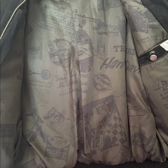 Harley-Davidson Vintage Suede Bomber Jacket - Picture 5 of 5